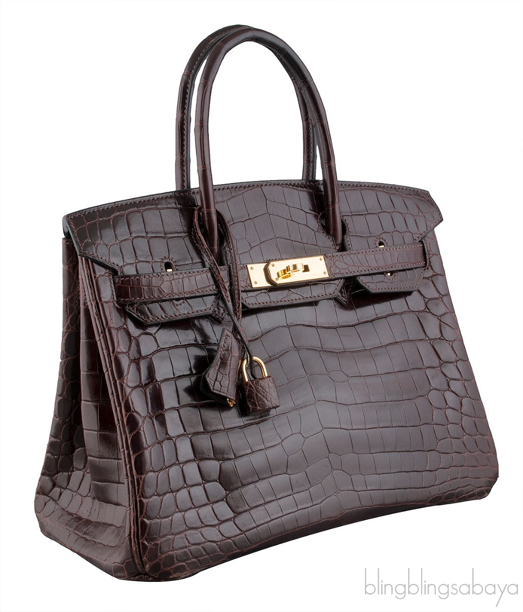 Birkin 30 Dark Brown Crocodile