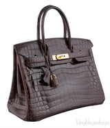 Birkin 30 Dark Brown Crocodile