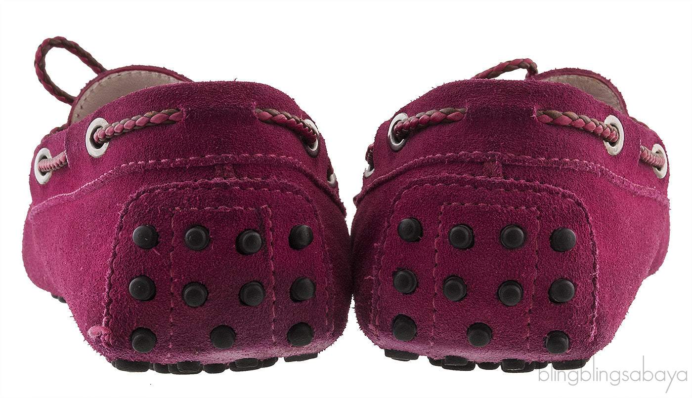 Fuchsia Pink Suede Loafer