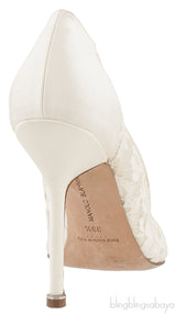 Floral Lace Ivory Hangisi Pump