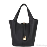 Picotin Lock 22 Black Taurillon Clemence GHW