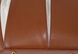 Domenico Vacca Julie Brown & White Leather Large Bag