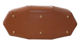 Domenico Vacca Julie Brown & White Leather Large Bag
