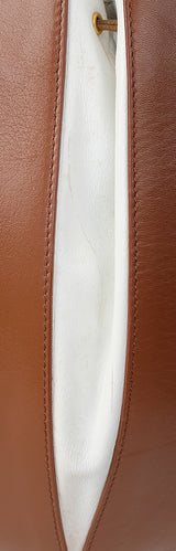 Domenico Vacca Julie Brown & White Leather Large Bag