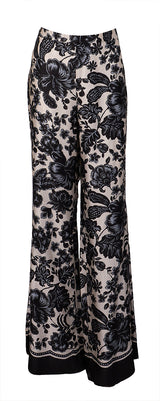 Sandro Perrine Black Floral Shirt M and Trouser L