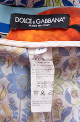 Dolce & Gabbana Majolica Multicolor Silk Trouser