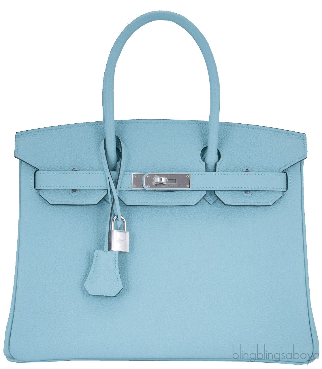 Birkin 30 Bleu Atol Togo PHW