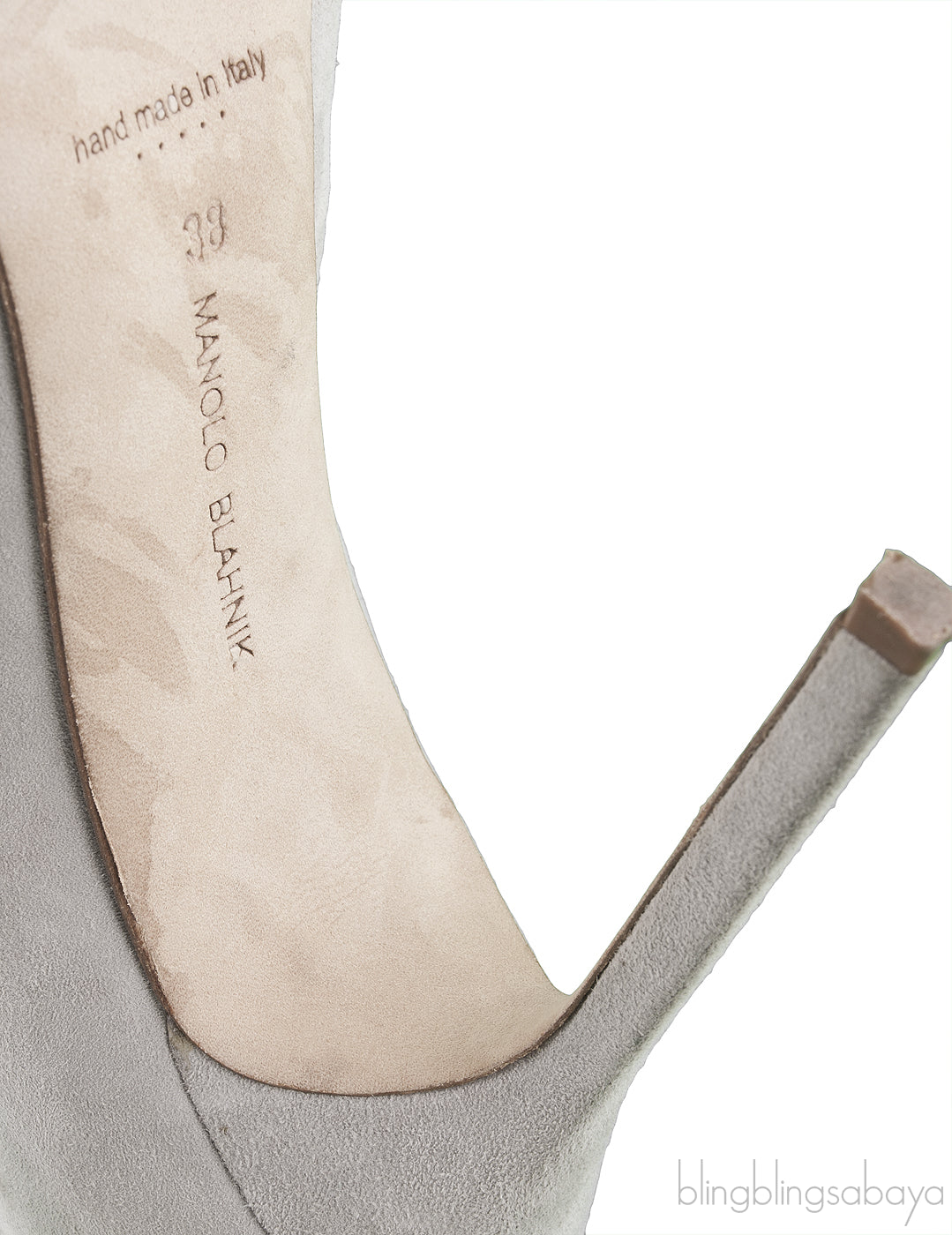 Grey Suede Pointed Toe Heels