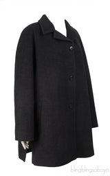 Burberry Charcoal Grey Wool Vintage Coat