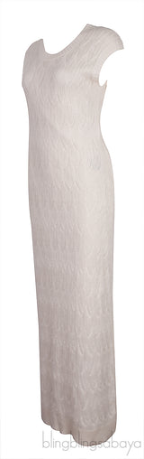 Off-White Knitted Long Dress