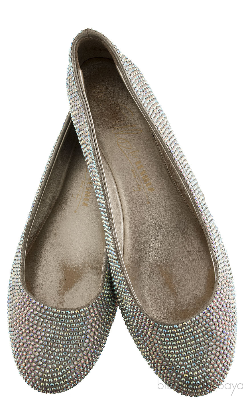Silver Crystal Ballet Flat
