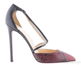 Snakeskin Bi-color Pointed Heels