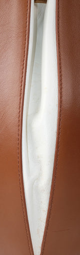 Domenico Vacca Julie Brown & White Leather Large Bag