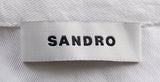 Sandro White Knotted Twill Shirt Dress M