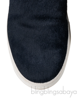 Celine Navy Blue Pony Sneakers