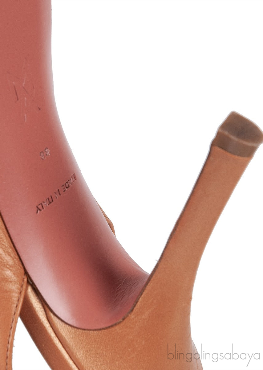 Gold Begum Crystal-embellished Satin Slingback Pump