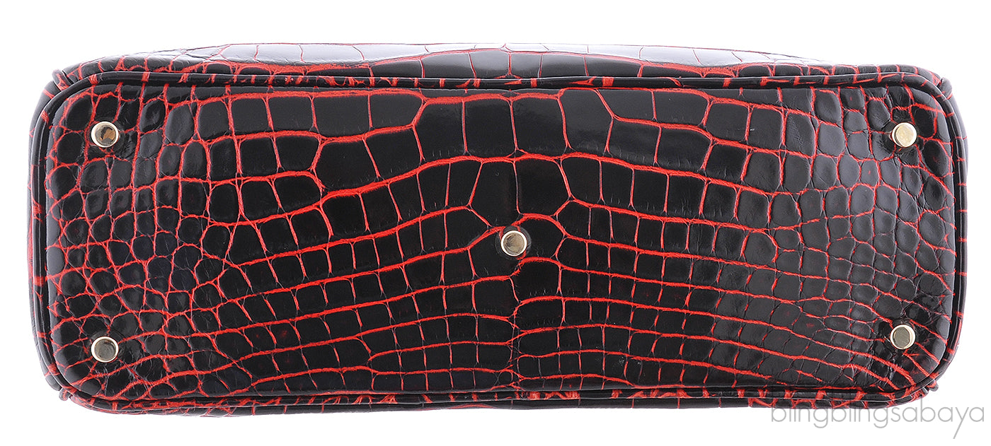 Black/Red Crocodile Diorissimo