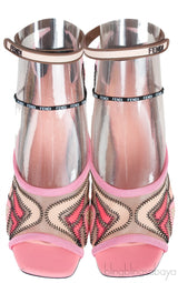 Pink Multicolor Slingback Sandals