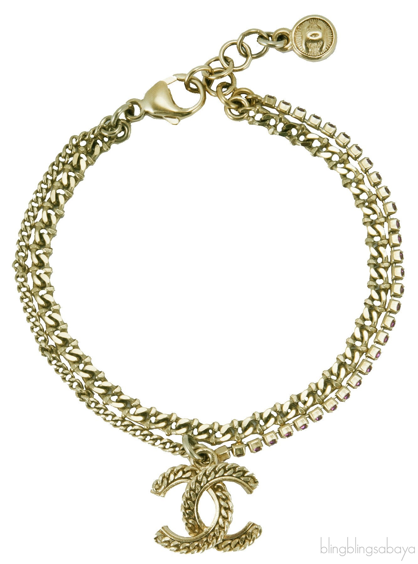 Double Chain CC Bracelet
