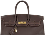 Birkin 35 Veau Gulliver Havane GHW*