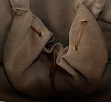 Domenico Vacca Julie Brown & White Leather Large Bag