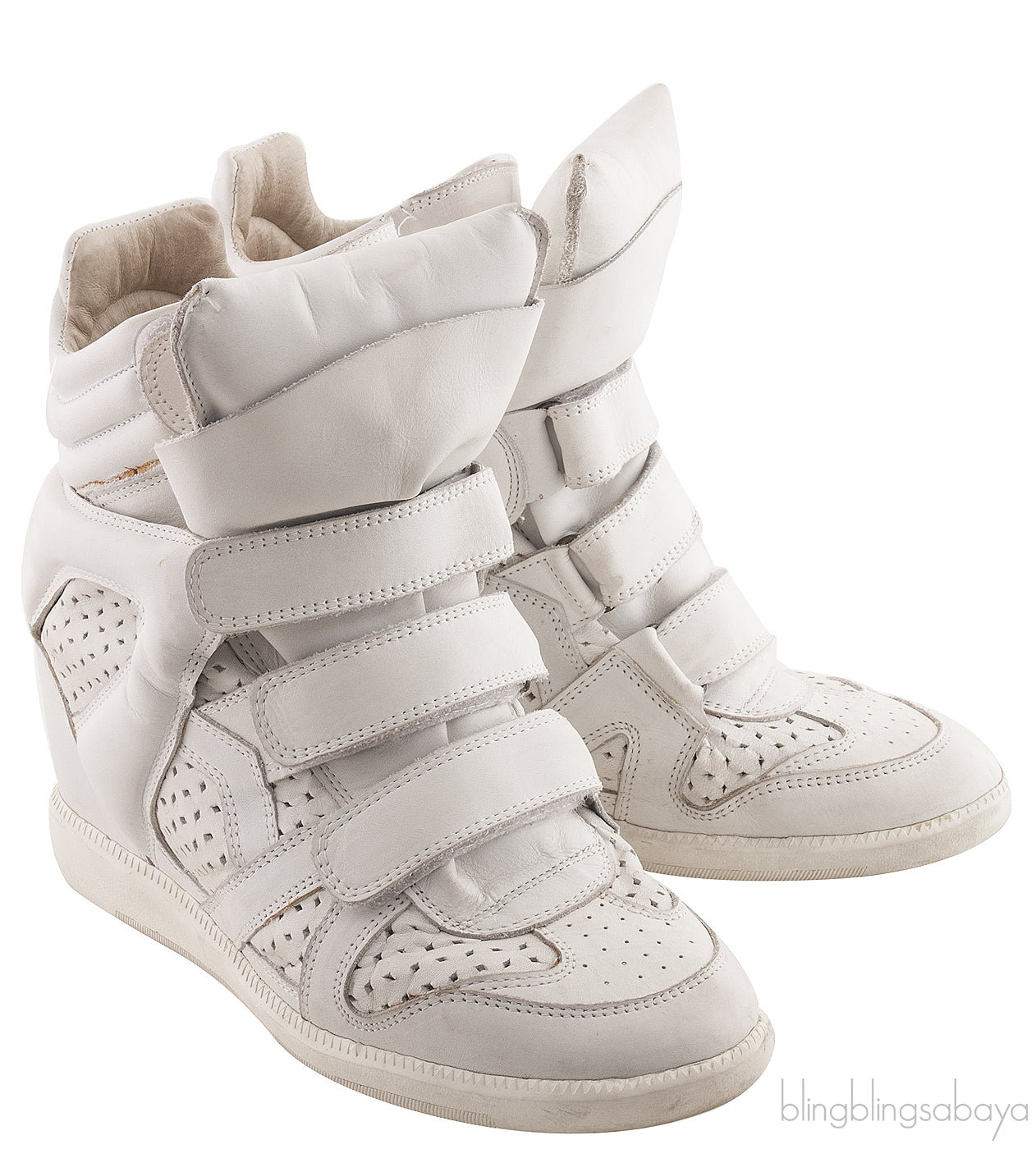 White Leather Bird Sneakers