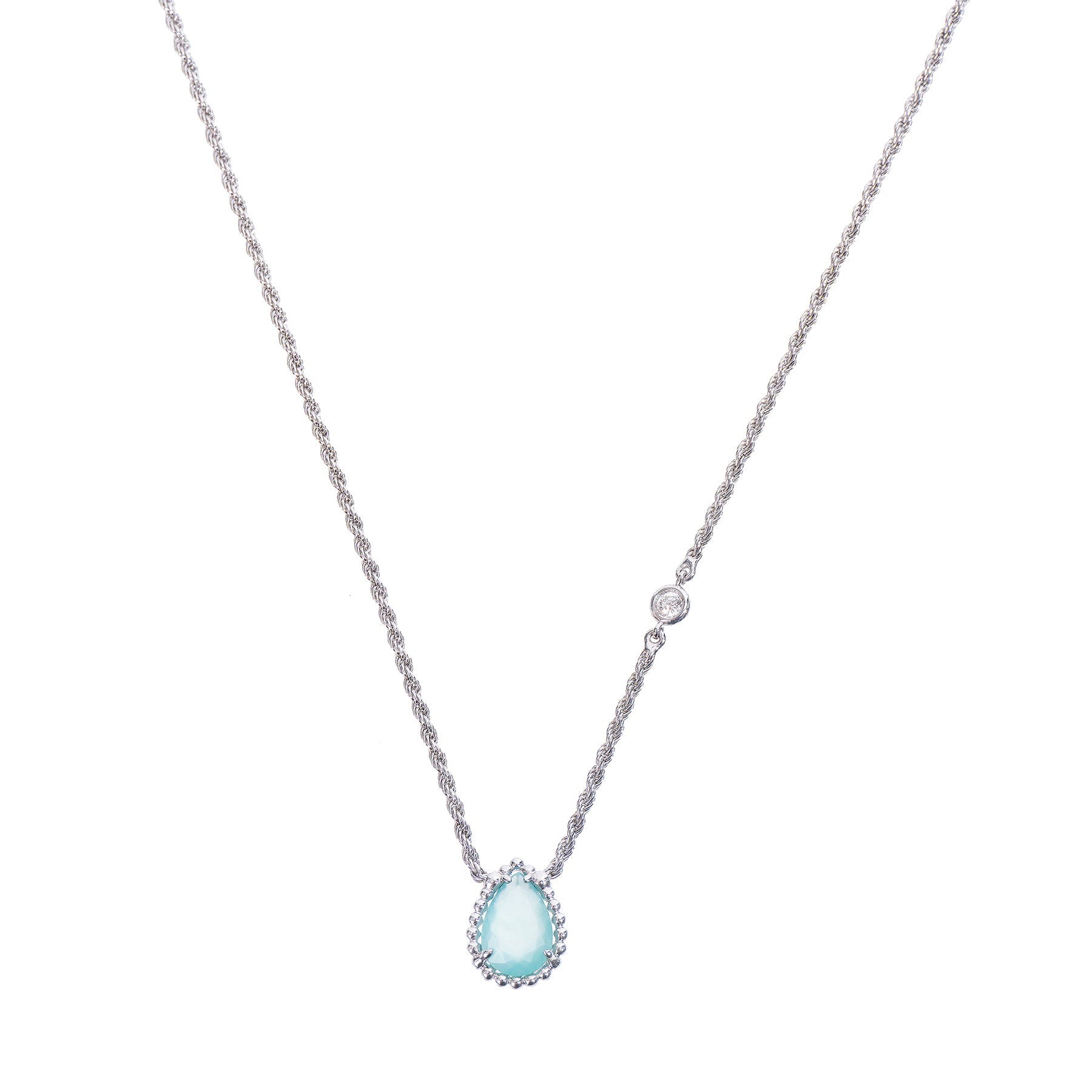 Boucheron Serpent Boheme Aquaprase White Gold XS Pendant Necklace