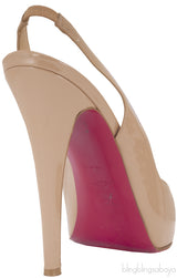 Nude Slingback Peep Toe Pump