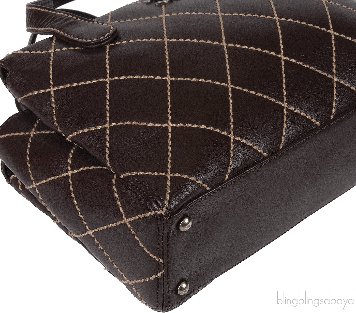 Chanel Wild Stitch CC Coffee Brown Handbag