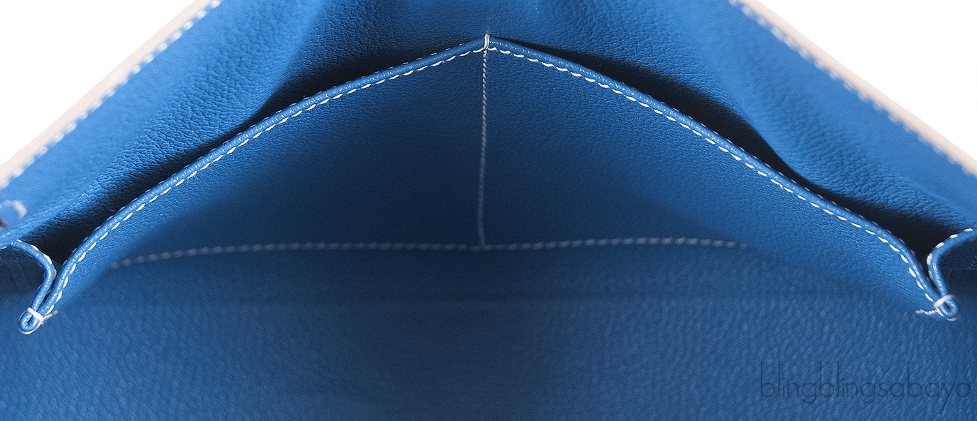 Hermès Kelly 28 Retourne Blue Celeste Mykonos Candy Epsom PHW