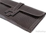 Jige Clutch Crocodile Graphite