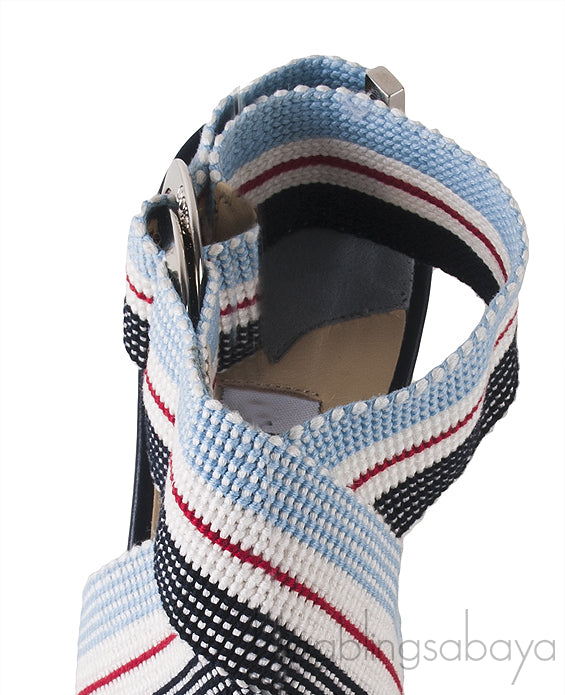 Stripe Multi-color Strappy Sandals