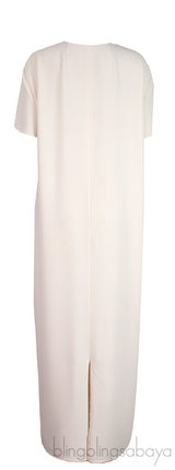 Off-White Plain Maxi Dress
