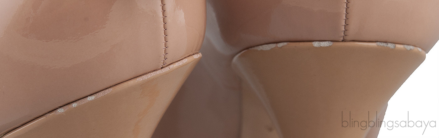 Beige Rose Round Toe Pumps