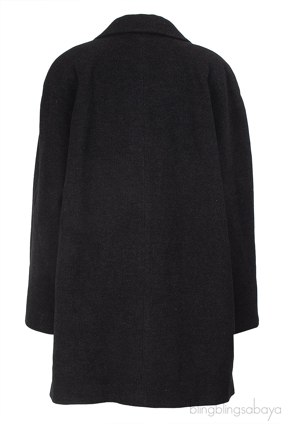 Burberry Charcoal Grey Wool Vintage Coat