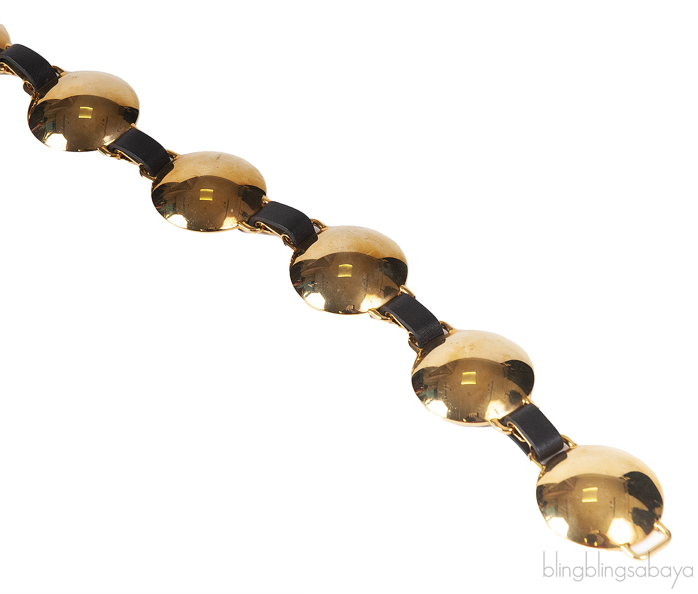 Marni Brass Disc Leather Belt