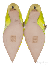 Jimmy Choo Bing Green PVC 100 mm Crystal