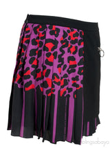 Leopard Pleated Mini Skirt