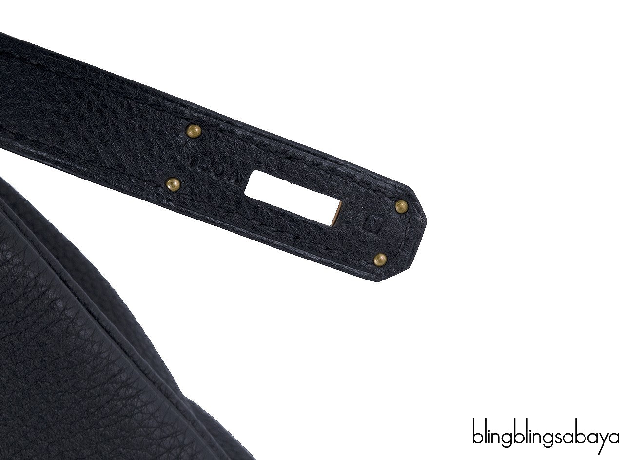 Kelly 32 Black Taurillon Clem. GHW