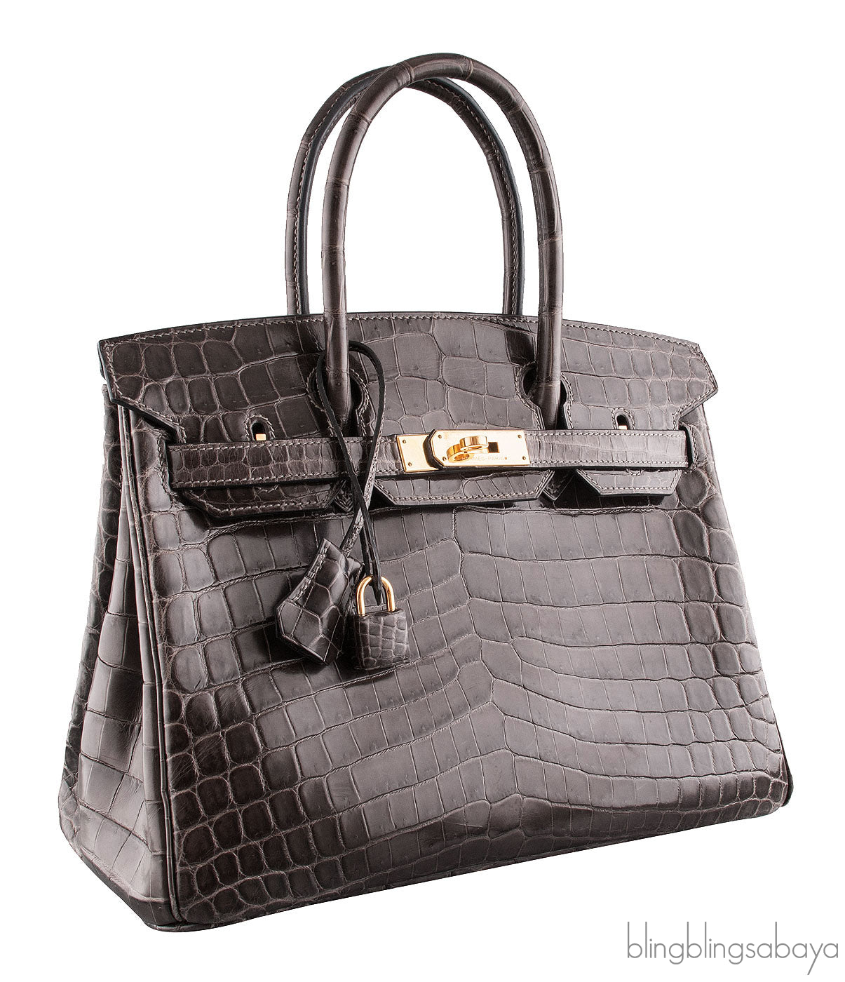 Birkin 30 Graphite Crocodile GHW