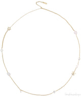 Flower Pearl Long Necklace