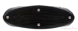 Black Crocodile Top Handle Bag