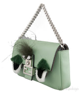 Green Micro Baguette Monster Bag