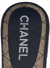 Black Camellia Flat Mules*