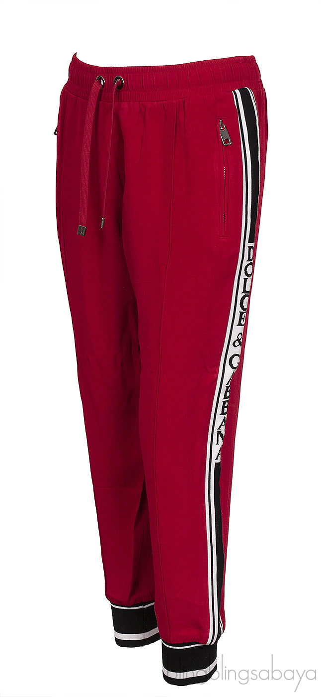 Red Logo Trimmed Jogger