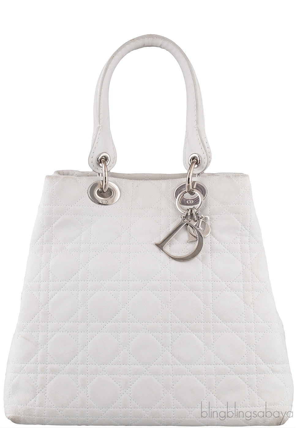 White Quilted Cannage Bag