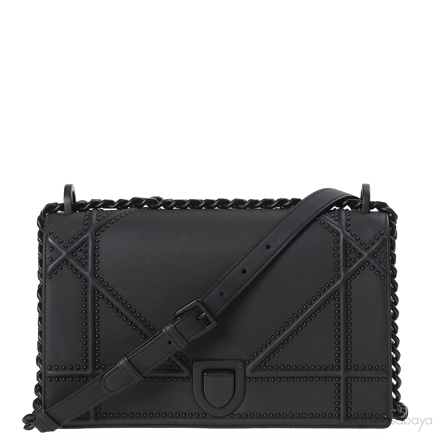 Dior Diorama Black Ultra Matte Medium Shoulder Bag