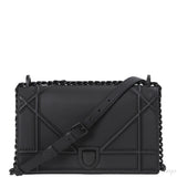 Dior Diorama Black Ultra Matte Medium Shoulder Bag