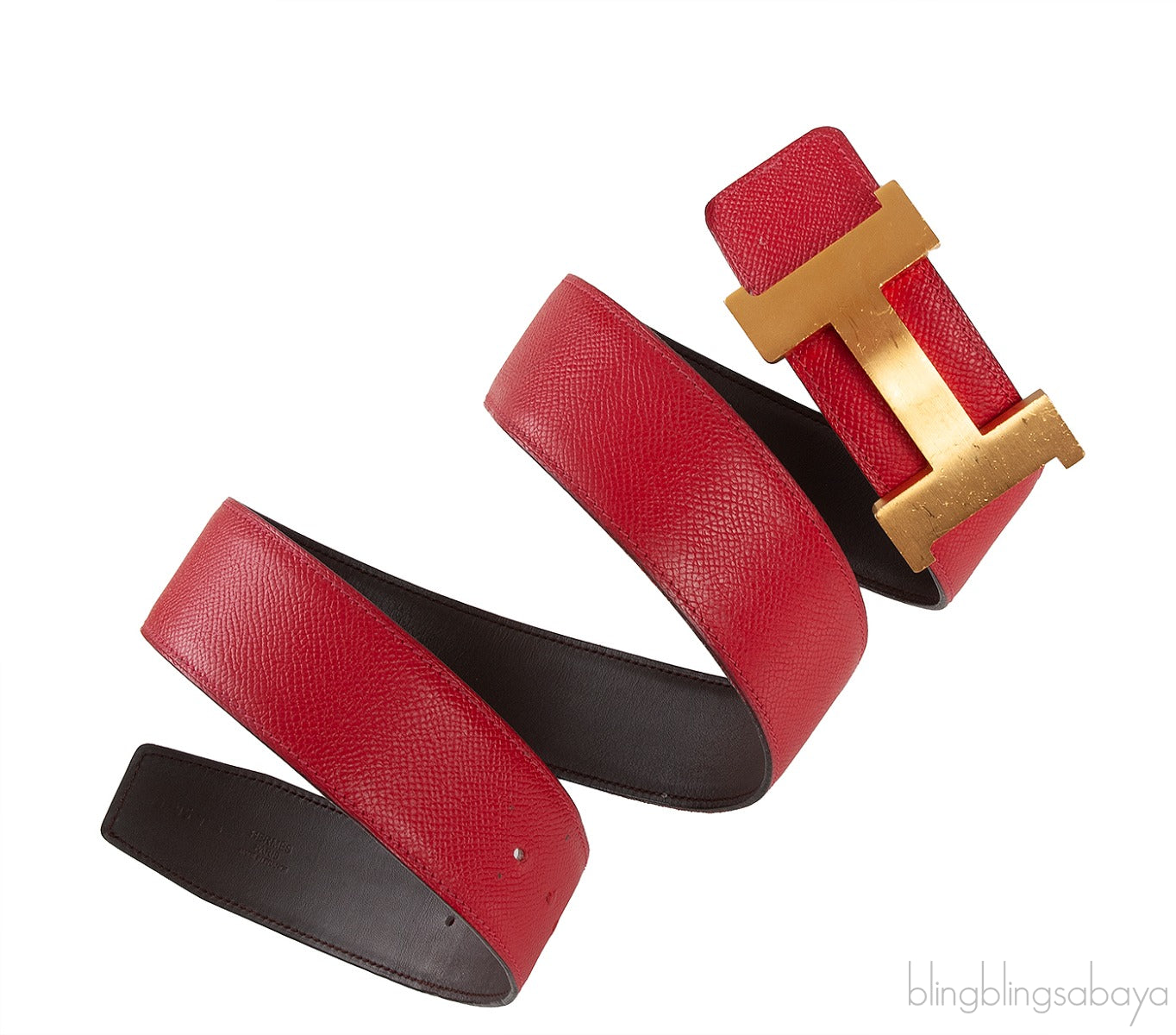 Red Epsom \"H\" Reversible Belt