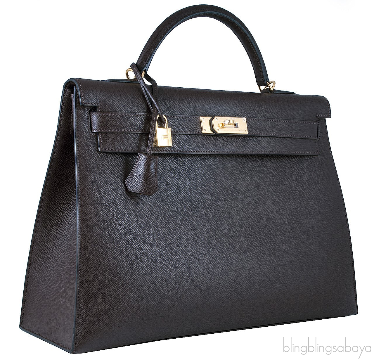 Kelly 40 Choco Brown Sellier Epsom